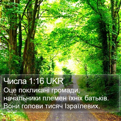 Числа 1:16 UKR Bible Verse Image