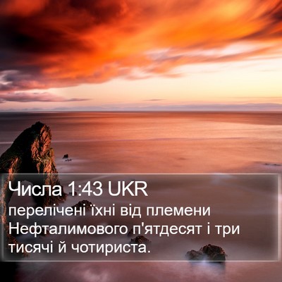 Числа 1:43 UKR Bible Verse Image