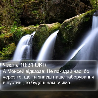 Числа 10:31 UKR Bible Verse Image