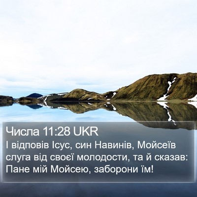 Числа 11:28 UKR Bible Verse Image