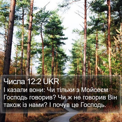Числа 12:2 UKR Bible Verse Image