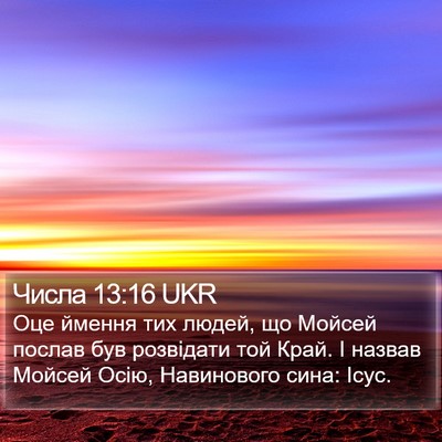 Числа 13:16 UKR Bible Verse Image