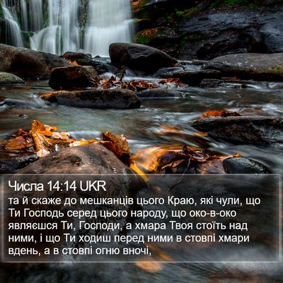 Числа 14:14 UKR Bible Verse Image