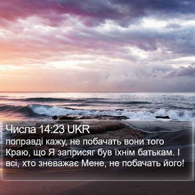 Числа 14:23 UKR Bible Verse Image