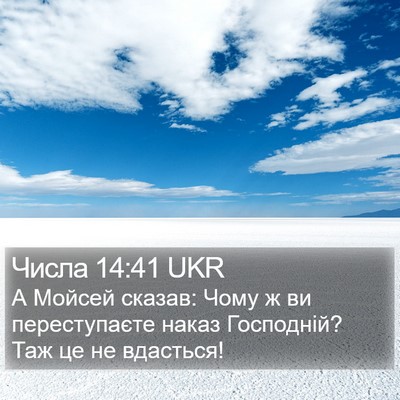 Числа 14:41 UKR Bible Verse Image