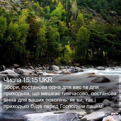 Числа 15:15 UKR Bible Verse Image