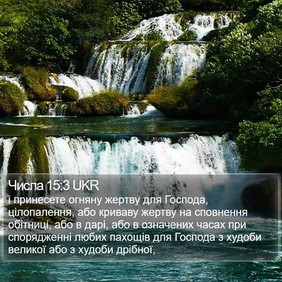 Числа 15:3 UKR Bible Verse Image