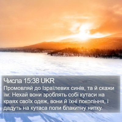 Числа 15:38 UKR Bible Verse Image