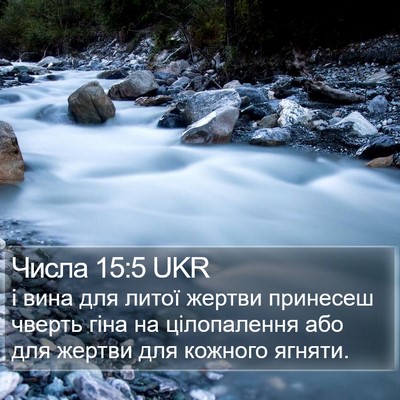 Числа 15:5 UKR Bible Verse Image