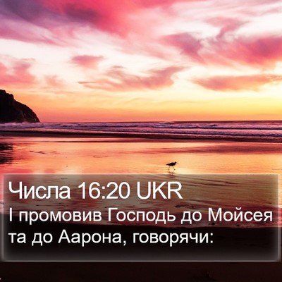 Числа 16:20 UKR Bible Verse Image