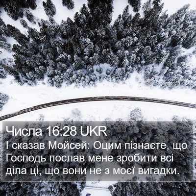 Числа 16:28 UKR Bible Verse Image