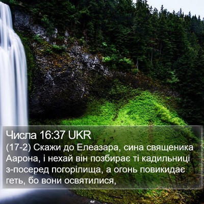 Числа 16:37 UKR Bible Verse Image