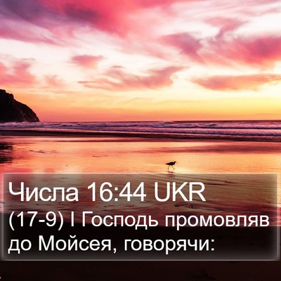 Числа 16:44 UKR Bible Verse Image