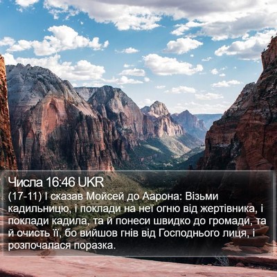Числа 16:46 UKR Bible Verse Image