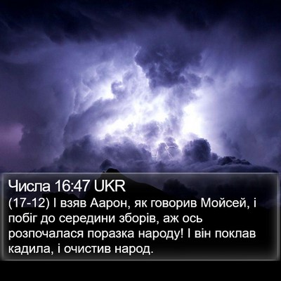 Числа 16:47 UKR Bible Verse Image
