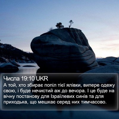 Числа 19:10 UKR Bible Verse Image