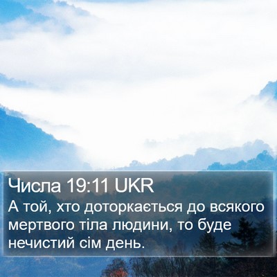 Числа 19:11 UKR Bible Verse Image