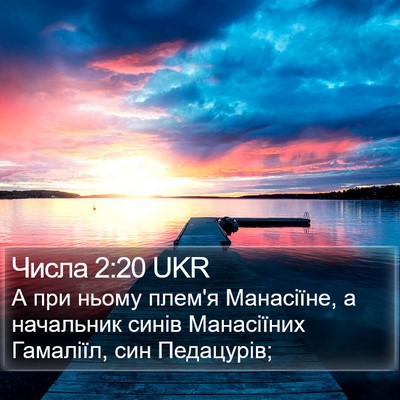 Числа 2:20 UKR Bible Verse Image