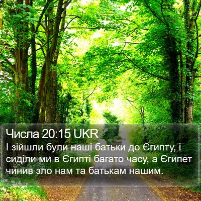 Числа 20:15 UKR Bible Verse Image