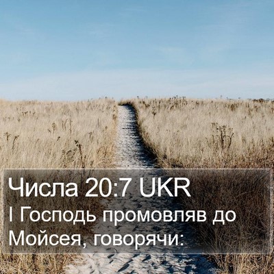 Числа 20:7 UKR Bible Verse Image