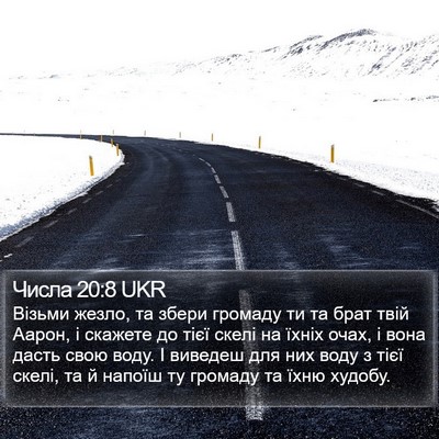 Числа 20:8 UKR Bible Verse Image