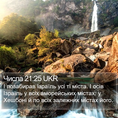 Числа 21:25 UKR Bible Verse Image