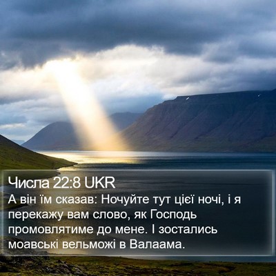 Числа 22:8 UKR Bible Verse Image