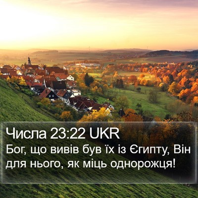 Числа 23:22 UKR Bible Verse Image