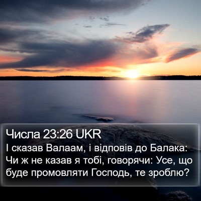 Числа 23:26 UKR Bible Verse Image