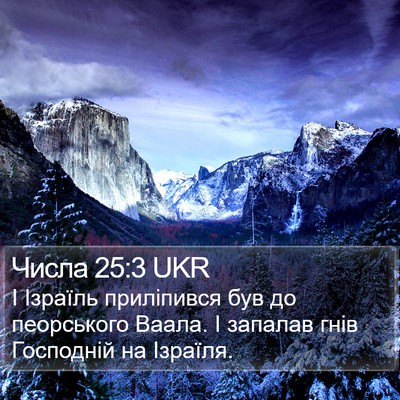 Числа 25:3 UKR Bible Verse Image