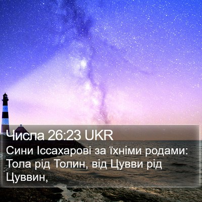Числа 26:23 UKR Bible Verse Image