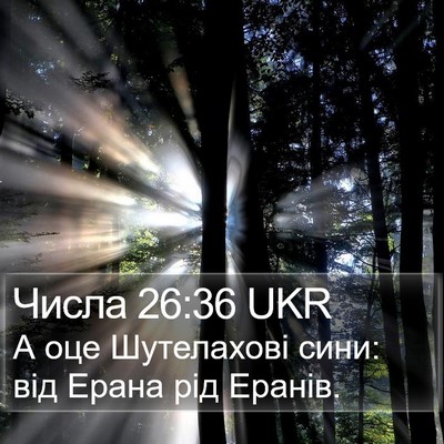 Числа 26:36 UKR Bible Verse Image