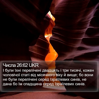 Числа 26:62 UKR Bible Verse Image