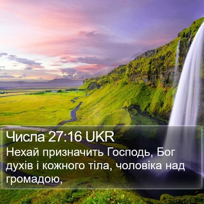 Числа 27:16 UKR Bible Verse Image