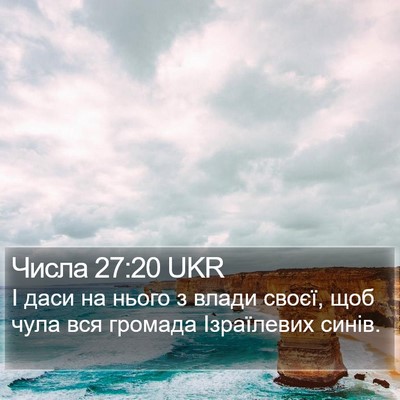 Числа 27:20 UKR Bible Verse Image