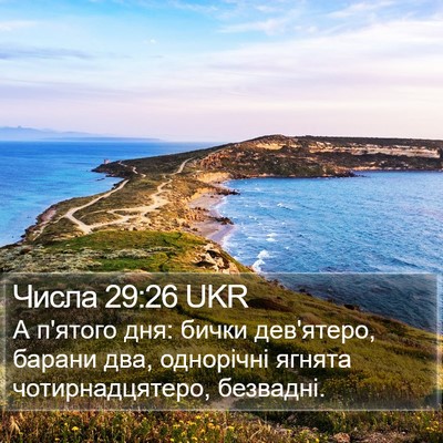 Числа 29:26 UKR Bible Verse Image