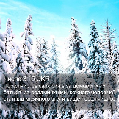 Числа 3:15 UKR Bible Verse Image