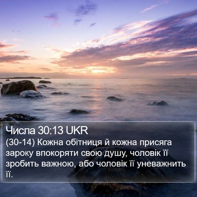 Числа 30:13 UKR Bible Verse Image
