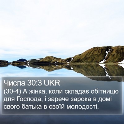 Числа 30:3 UKR Bible Verse Image