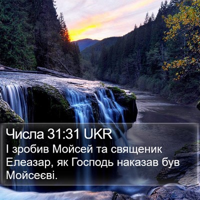 Числа 31:31 UKR Bible Verse Image