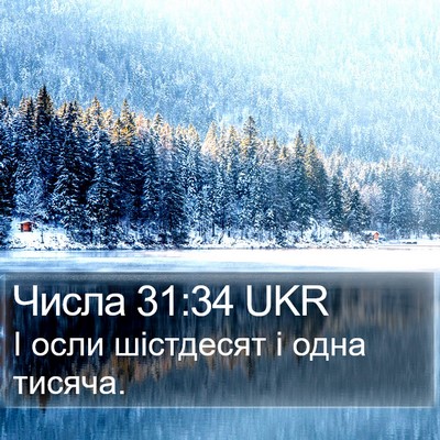 Числа 31:34 UKR Bible Verse Image