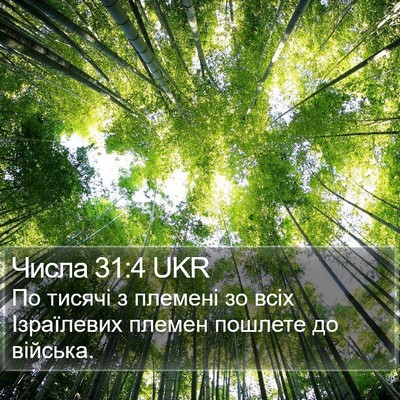 Числа 31:4 UKR Bible Verse Image