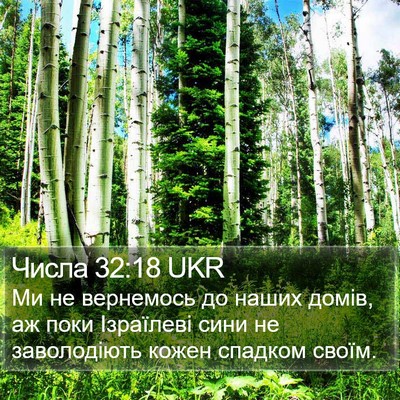 Числа 32:18 UKR Bible Verse Image