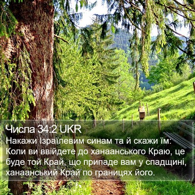 Числа 34:2 UKR Bible Verse Image