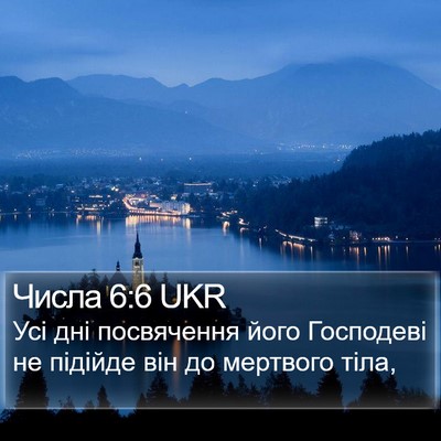 Числа 6:6 UKR Bible Verse Image