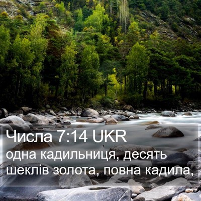Числа 7:14 UKR Bible Verse Image