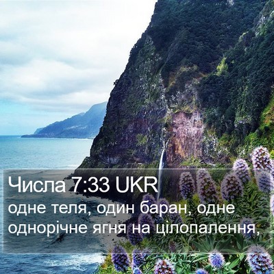 Числа 7:33 UKR Bible Verse Image