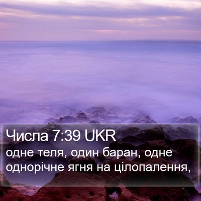 Числа 7:39 UKR Bible Verse Image