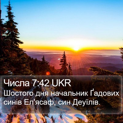 Числа 7:42 UKR Bible Verse Image