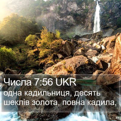 Числа 7:56 UKR Bible Verse Image